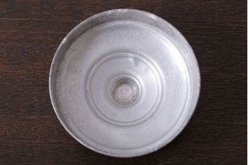 アンティーク雑貨　昭和レトロ　蓋付きのアンティークガラス瓶(ビン)