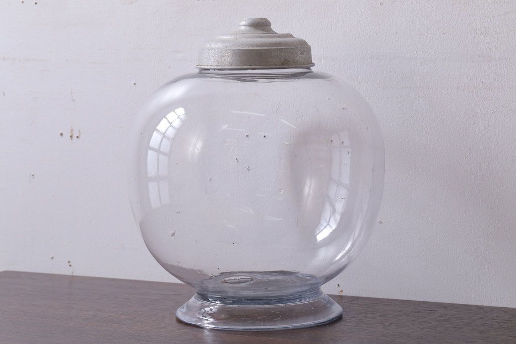地球瓶　大型　お煎餅屋　駄菓子屋　ガラス瓶　高さ約40cm 地球瓶について | 廣田硝子 Hirota Glass