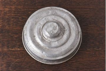 アンティーク雑貨　昭和レトロ　ノスタルジックな駄菓子屋の蓋つきガラスビン(菓子瓶、猫瓶)