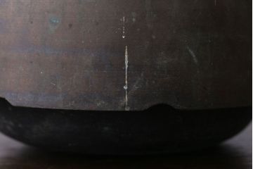 アンティーク雑貨　古民具・骨董　古い銅瓶(在銘?)(鉄瓶)