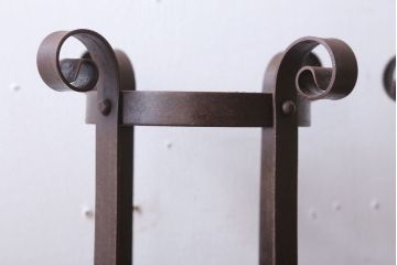 アンティーク雑貨　アンティーク　アイアン製キャンドルスタンドペアセット