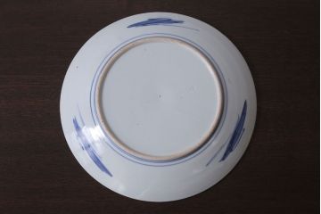 アンティーク雑貨　古民具・骨董　明治〜大正　古い色絵草花文大皿