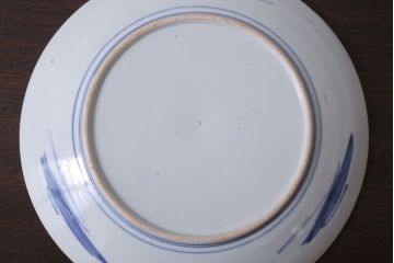 アンティーク雑貨　古民具・骨董　明治〜大正　古い色絵草花文大皿