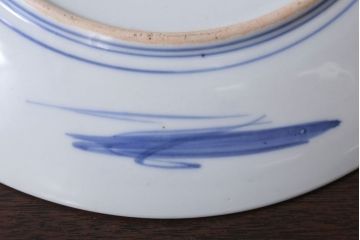 アンティーク雑貨　古民具・骨董　明治〜大正　古い色絵草花文大皿