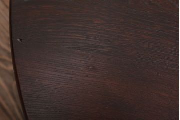 アンティーク家具　アンティーク　古い木のシンプルな丸ちゃぶ台(3)