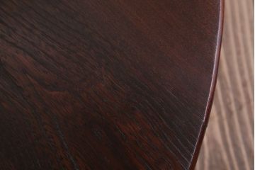 アンティーク家具　アンティーク　古い木のシンプルな丸ちゃぶ台(3)
