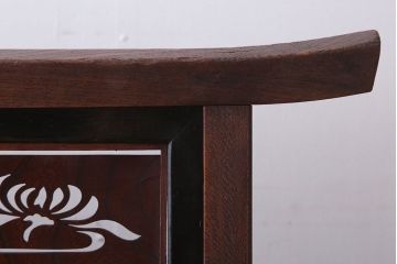 アンティーク雑貨　古民具・骨董　明治〜大正　総欅材!格子戸付き衝立(パーテーション)