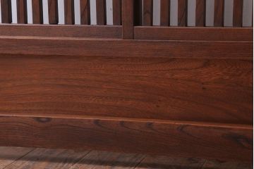 アンティーク雑貨　古民具・骨董　明治〜大正　総欅材!格子戸付き衝立(パーテーション)