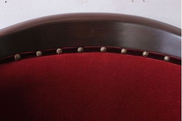 アンティーク家具　和製アンティーク　古いナラ材のシックな回転椅子(2)