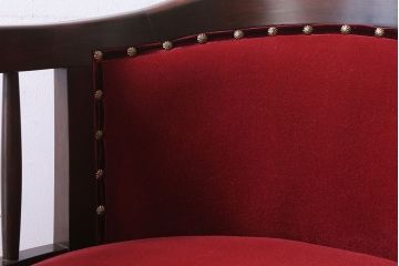 アンティーク家具　和製アンティーク　古いナラ材のシックな回転椅子(2)