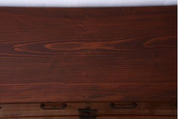 アンティーク家具　古民具・骨董　明治期　前面欅材の時代箪笥ローボード(ローチェスト)