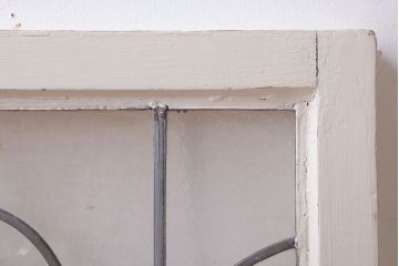 アンティーク雑貨　イギリスアンティーク　ステンドグラスの小窓(明り取り)(1)