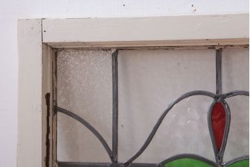 アンティーク雑貨　イギリスアンティーク　ステンドグラスの小窓(明り取り)(1)