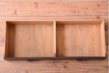 アンティーク家具　和製アンティーク　大正〜昭和期　すりガラス引き戸の本箱