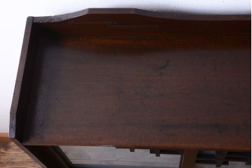 アンティーク家具　和製アンティーク　大正〜昭和期　すりガラス引き戸の本箱