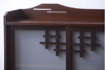 アンティーク家具　和製アンティーク　大正〜昭和期　すりガラス引き戸の本箱