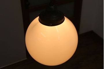 アンティーク　特大サイズ!レトロな球型ガラス天井照明
