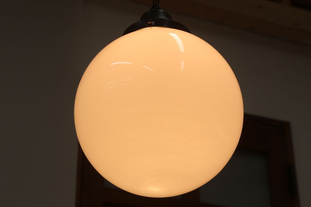 アンティーク　特大サイズ!レトロな球型ガラス天井照明