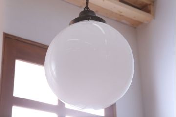 アンティーク　特大サイズ!レトロな球型ガラス天井照明