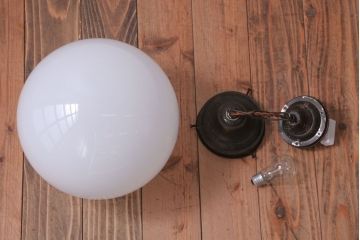 アンティーク　特大サイズ!レトロな球型ガラス天井照明