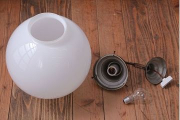 アンティーク　特大サイズ!レトロな球型ガラス天井照明