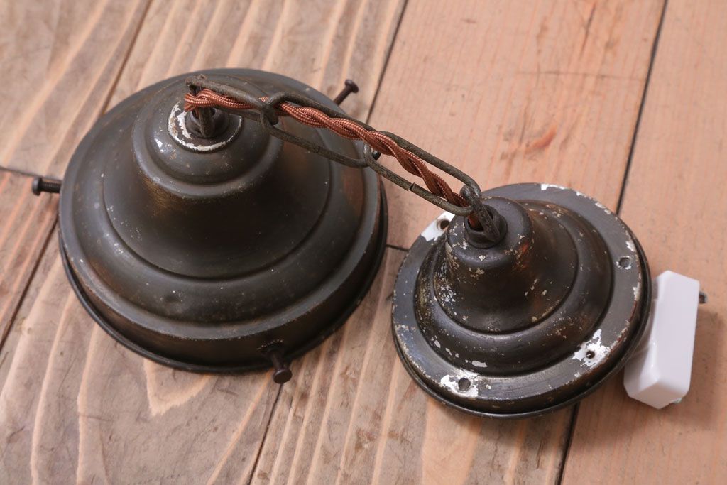 アンティーク　特大サイズ!レトロな球型ガラス天井照明