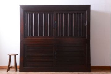 アンティーク家具　古民具・骨董　和モダン　六尺　上質なアンティーク収納箪笥(水屋箪笥)