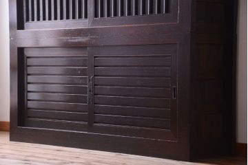 アンティーク家具　古民具・骨董　和モダン　六尺　上質なアンティーク収納箪笥(水屋箪笥)