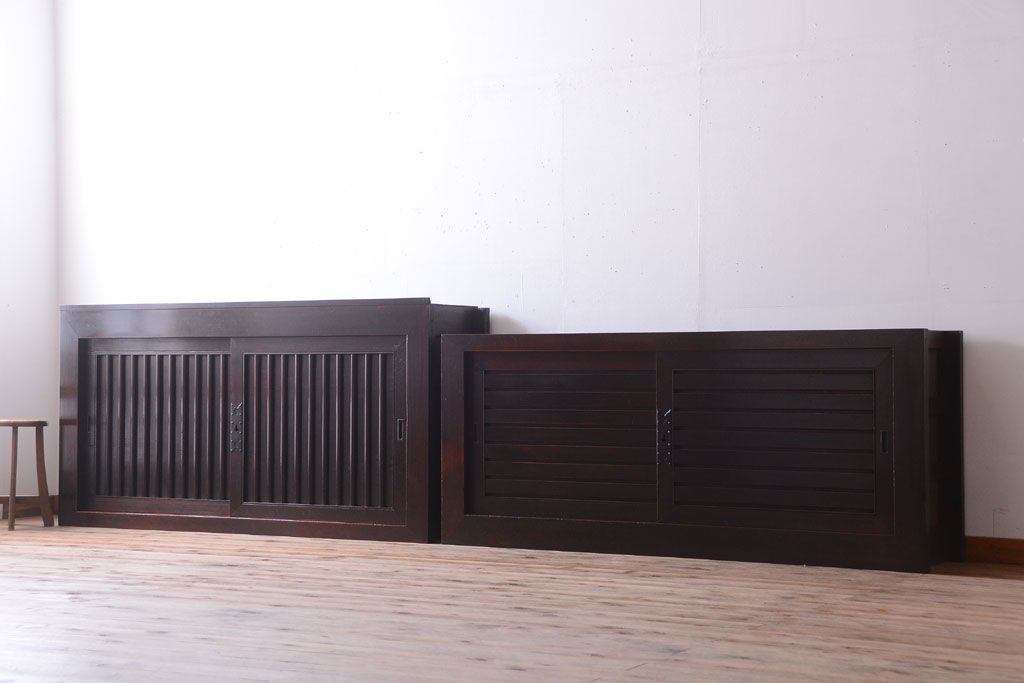 アンティーク家具　古民具・骨董　和モダン　六尺　上質なアンティーク収納箪笥(水屋箪笥)