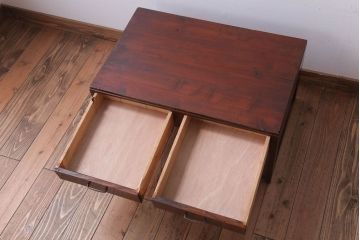 レトロ家具　昭和レトロ　古い木製のシンプルなアンティーク文机
