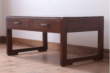 レトロ家具　昭和レトロ　古い木製のシンプルなアンティーク文机
