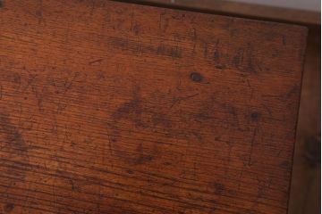 レトロ家具　昭和レトロ　古い栓材製の小さなアンティーク文机