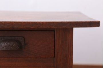 レトロ家具　昭和レトロ　古い栓材製の小さなアンティーク文机