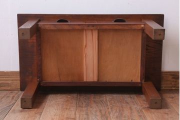 レトロ家具　昭和レトロ　古い栓材製の小さなアンティーク文机