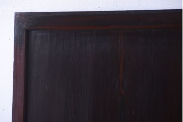 古民具・骨董　レトロガラス帯のアンティークガラス帯戸2枚セット