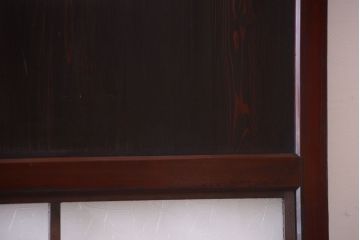 古民具・骨董　レトロガラス帯のアンティークガラス帯戸2枚セット