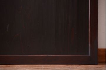 古民具・骨董　レトロガラス帯のアンティークガラス帯戸2枚セット