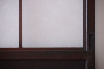古民具・骨董　レトロガラス帯のアンティークガラス帯戸2枚セット