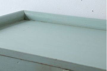 アンティーク家具　アンティークペイント　オリーブグリーンカラーの本箱(ブックケース)