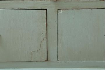 アンティーク家具　アンティークペイント　オリーブグリーンカラーの本箱(ブックケース)