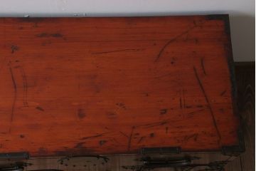 アンティーク家具　古民具・骨董　明治期　大きな金具のアンティーク観音箪笥(衣装箪笥)