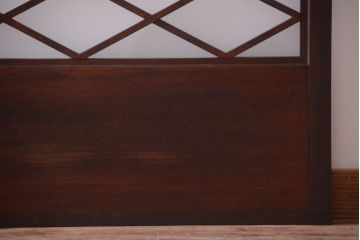 和製アンティーク　菱組子が素晴らしいガラス戸2枚セット