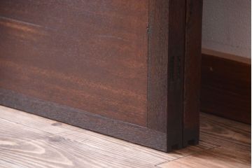 和製アンティーク　菱組子が素晴らしいガラス戸2枚セット