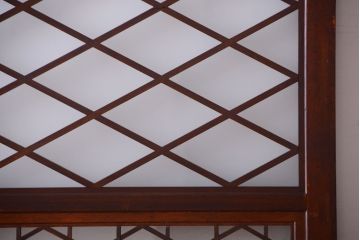 和製アンティーク　菱組子が素晴らしいガラス戸2枚セット(2)