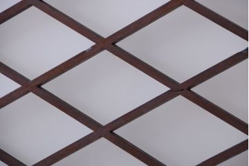 和製アンティーク　菱組子が素晴らしいガラス戸2枚セット(2)