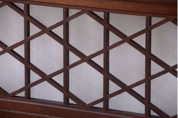 和製アンティーク　菱組子が素晴らしいガラス戸2枚セット(2)