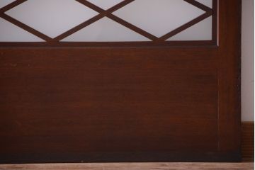 和製アンティーク　菱組子が素晴らしいガラス戸2枚セット(2)