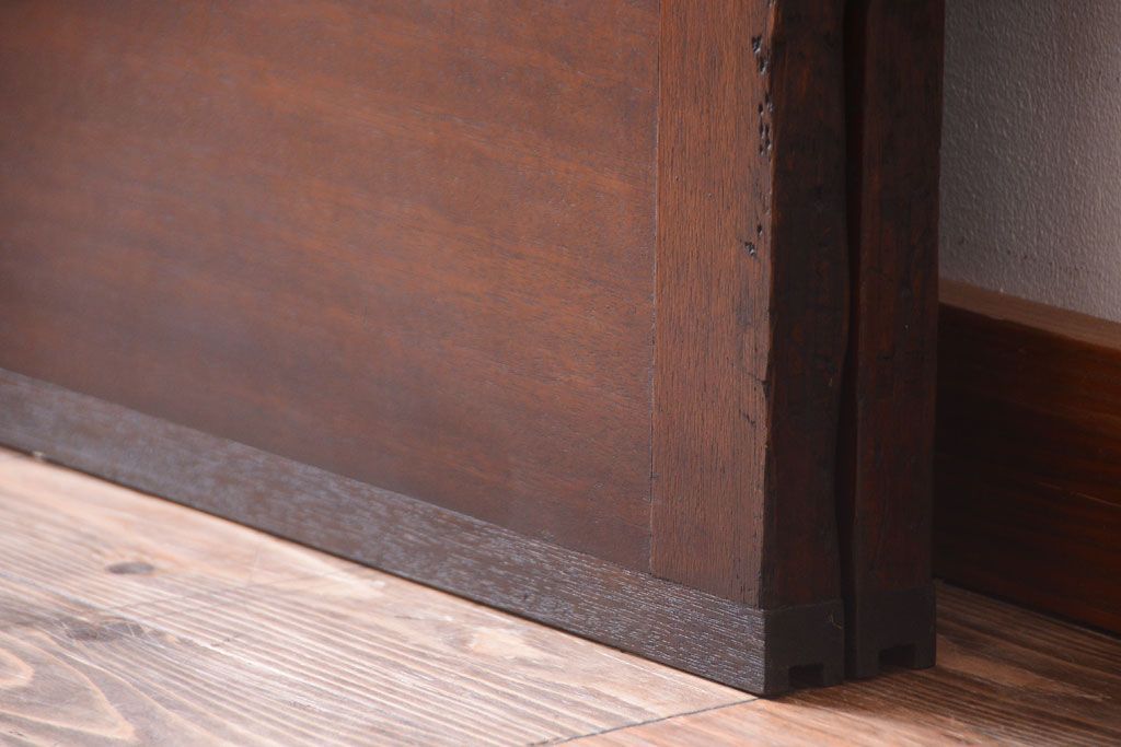 和製アンティーク　菱組子が素晴らしいガラス戸2枚セット(2)