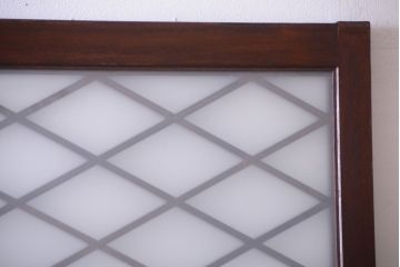 和製アンティーク　菱組子が素晴らしいガラス戸2枚セット(2)