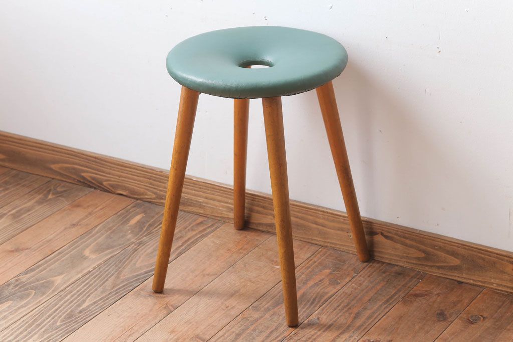 レトロ家具　昭和レトロ　ドーナツスツール(リングスツール・丸スツール)(1)